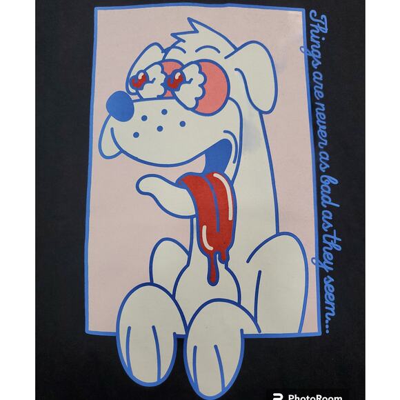 A-Lab | Stressed Out Dog T-shirt | Size Large - Picture 2 of 5